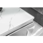 Stílusos dohányzóasztal Rococo 100 cm ezüst márvány