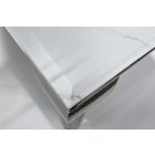 Stílusos dohányzóasztal Rococo 100 cm ezüst márvány