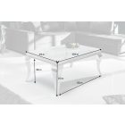 Stílusos dohányzóasztal Rococo 100 cm ezüst márvány