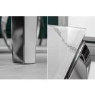 Stílusos étkezőasztal Rococo 180 cm fehér márvány, ezüst