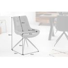 Stílusos szék Amiyah sötétszürke