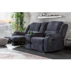 Stílusos kétüléses fotel Movie sötét szürke