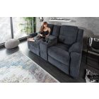 Stílusos kétüléses fotel Movie sötét szürke