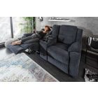 Stílusos kétüléses fotel Movie sötét szürke