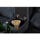 Stílusos kétüléses fotel Movie sötét szürke