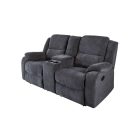 Stílusos kétüléses fotel Movie sötét szürke