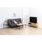 Ízléses ágyazható kanapé Alun 196 cm - sötétszürke