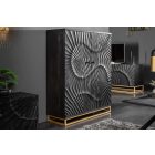 Stílusos bárszekrény Shayla 141cm fekete mangó