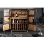 Stílusos bárszekrény Shayla 141cm fekete mangó