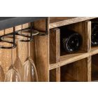 Stílusos bárszekrény Shayla 141cm fekete mangó