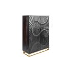 Stílusos bárszekrény Shayla 141cm fekete mangó