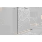 Stílusos bárszekrény Shayla 141cm fekete mangó