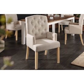 Stílusos kartámlás étkezőszék Queen drapp 