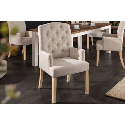 Stílusos kartámlás étkezőszék Queen drapp 