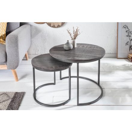 Dohányzóasztal szett Factor szürke mangó - 2 részes 