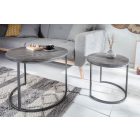 Dohányzóasztal szett Factor szürke mangó - 2 részes 