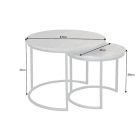 Dohányzóasztal szett Factor szürke mangó - 2 részes 