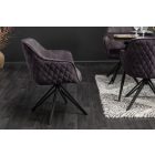 Stílusos szék Natasha sötétszürke bársony 