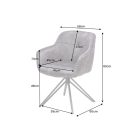 Stílusos szék Natasha sötétszürke bársony 