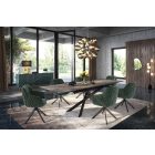 Stílusos szék Natasha sötétzöld bársony