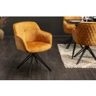 Stílusos szék Natasha mustársárga bársony  