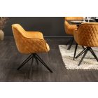 Stílusos szék Natasha mustársárga bársony  