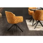 Stílusos szék Natasha mustársárga bársony  