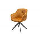 Stílusos szék Natasha mustársárga bársony  