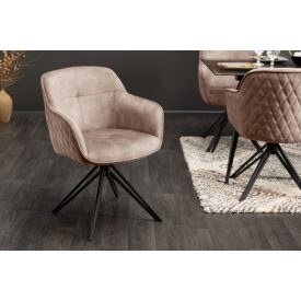 Stílusos szék Natasha bézsszürke bársony