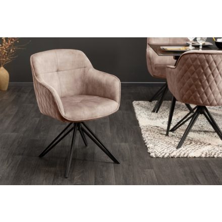 Stílusos szék Natasha bézsszürke bársony