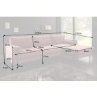 Sarok ülőgarnitúra Adan II 260 cm sötét rózsaszín bársony