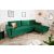 Sarok ülőgarnitúra Adan II 260 cm smaragdzöld bársony 