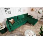 Sarok ülőgarnitúra Adan II 260 cm smaragdzöld bársony 