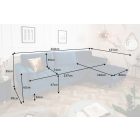 Sarok ülőgarnitúra Adan II 260 cm smaragdzöld bársony 