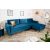 Sarok ülőgarnitúra Adan II 260 cm ciánkék bársony 
