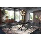 Széthúzható kerámia étkezőasztal Natasha 180-220-260 cm láva