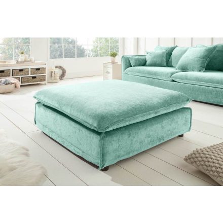 Stílusos puff Eden 100 cm aqua kék / bársony