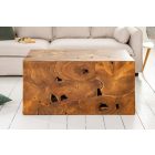 Stílusos dohányzóasztal Junk 90 cm teak