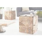 Stílusos oldalsó asztal Junk 40 cm teak 