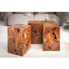 Stílusos oldalsó asztal Junk 30 cm tíkfa 