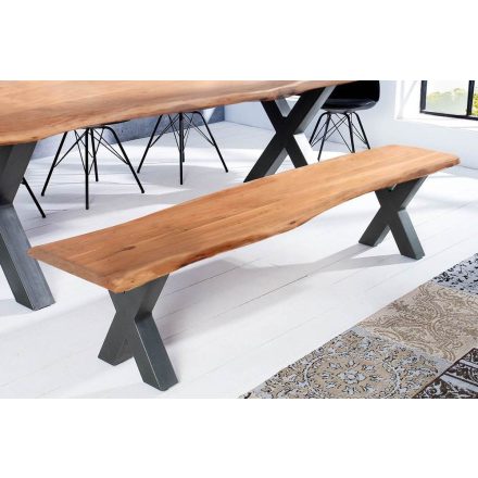 Stílusos ülőpad Massive X Honey 200 cm akácia