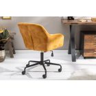 Stílusos irodai szék Kiara mustársárga bársony 