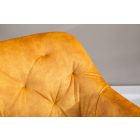 Stílusos irodai szék Kiara mustársárga bársony 