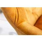 Stílusos irodai szék Kiara mustársárga bársony 