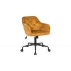 Stílusos irodai szék Kiara mustársárga bársony 