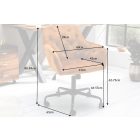 Stílusos irodai szék Kiara mustársárga bársony 