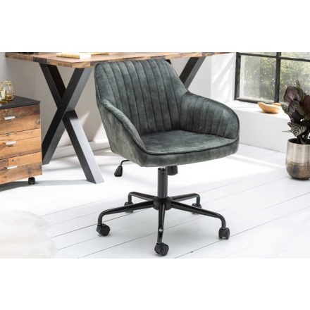 Stílusos irodai szék Esmeralda zöld bársony 