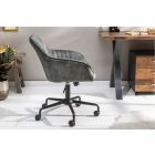 Stílusos irodai szék Esmeralda zöld bársony 