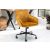 Stílusos irodai szék Esmeralda mustársárga bársony 