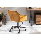 Stílusos irodai szék Esmeralda mustársárga bársony 